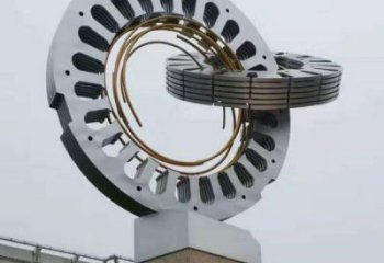 雙環雕塑展品，景觀概念，鏤空不銹鋼雙環雕塑優選