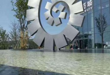 烤漆圓環雕塑制造商，室外軟裝，燈光圓環雕塑制作承接