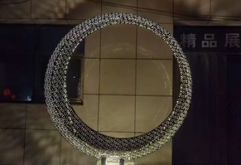 圓環(huán)雕塑供應(yīng)，城區(qū)小品，燈光圓環(huán)雕塑制造商