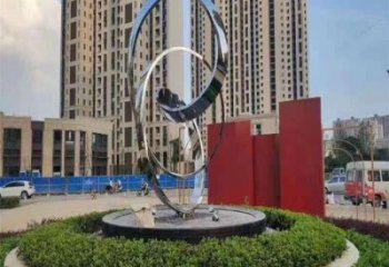 圓環(huán)雕塑觀賞型，城市裝飾，燈光圓環(huán)雕塑標(biāo)準(zhǔn)