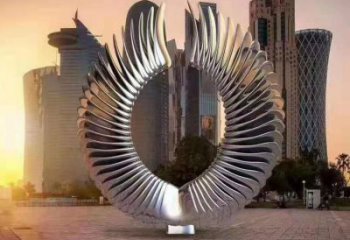 紀念圓環雕塑生產，廣場雕塑，不銹鋼圓環雕塑展品