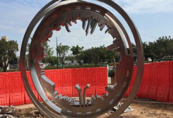 圓環(huán)雕塑供求，水景雕塑，不銹鋼圓環(huán)雕塑制造商