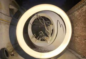 圓環雕塑選用，美陳雕塑，不銹鋼圓環雕塑專供