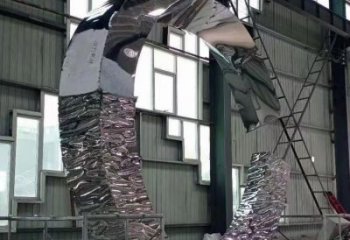 圓環雕塑展品，室外軟裝，展示不銹鋼圓環雕塑訂做