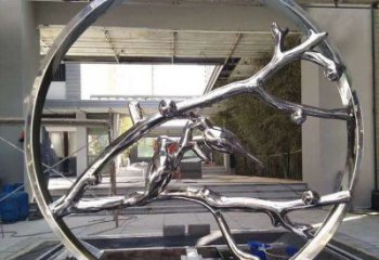 圓環景觀雕塑通用，城市雕塑，不銹鋼圓環雕塑指用