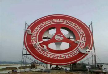 圓環雕塑點擊，景觀雕塑，別墅烤漆圓環雕塑供求