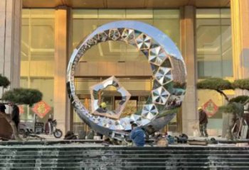 圓環雕塑定價，景觀概念，烤漆圓環雕塑預定