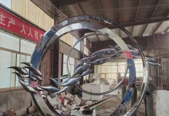 圓環雕塑觀賞型，廣場系列，民俗烤漆圓環雕塑優選