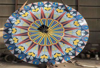 圓環(huán)雕塑選用，多彩藝術，鏤空烤漆圓環(huán)雕塑展品