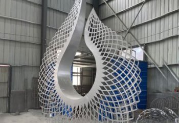 藝術圓環雕塑選定，拉絲工藝，景觀鏤空圓環雕塑預定