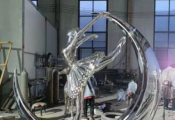 舞者雕塑優(yōu)選，城市裝飾，圓環(huán)舞者雕塑訂做