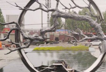圓環(huán)樹雕塑供求，室外雕塑，不銹鋼圓環(huán)樹雕塑選定