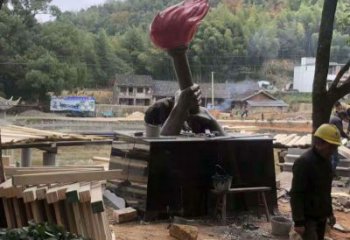 火把雕塑點擊，城區小品，不銹鋼火把雕塑承接