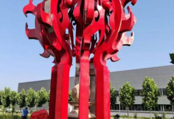 火球雕塑，精神堡壘火球雕塑落地展示