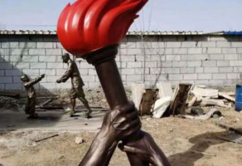 火炬雕塑訂做，景區雕塑，烤漆不銹鋼火炬雕塑定價