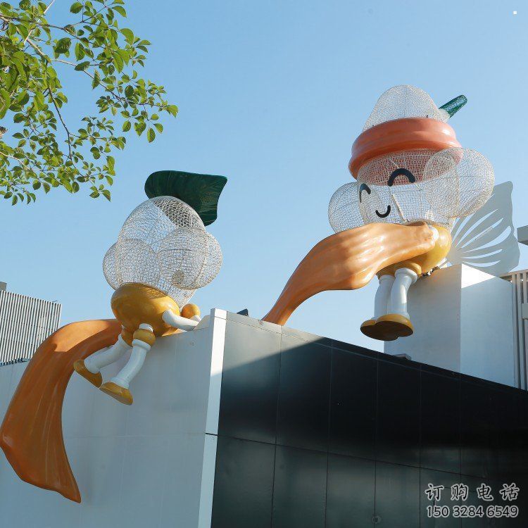 鏤空卡通雕塑承接，鍛造工藝，鐵藝卡通雕塑廠家訂做