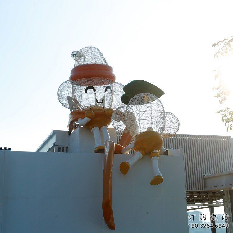 鏤空卡通雕塑服務商，美陳雕塑，鐵藝卡通雕塑訂做廠家
