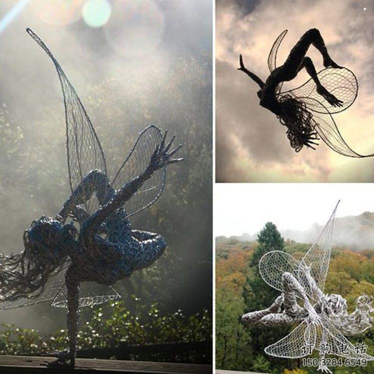 小精靈雕塑，抽象卡通雕塑，美陳人物擺件