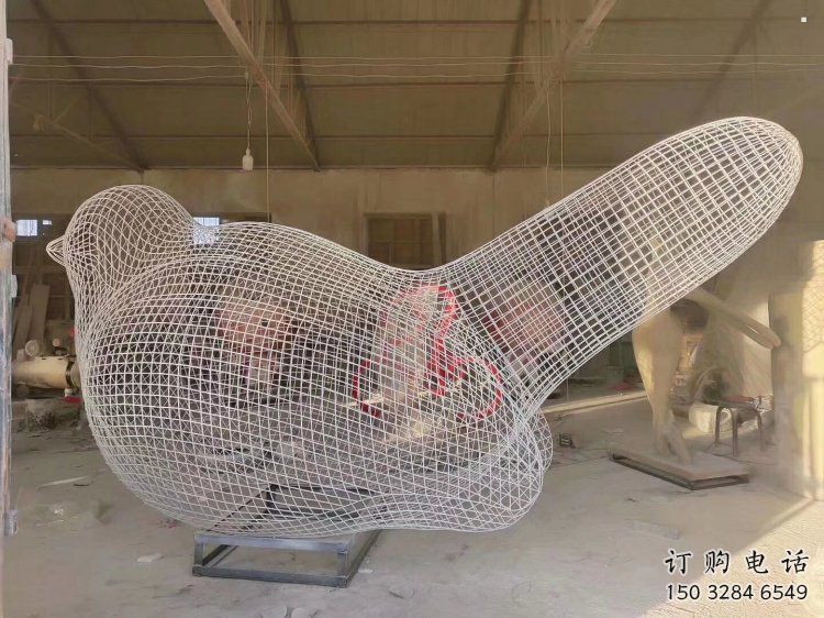 鏤空鳥雕塑通用，花園小品，景觀鐵藝小鳥雕塑優價