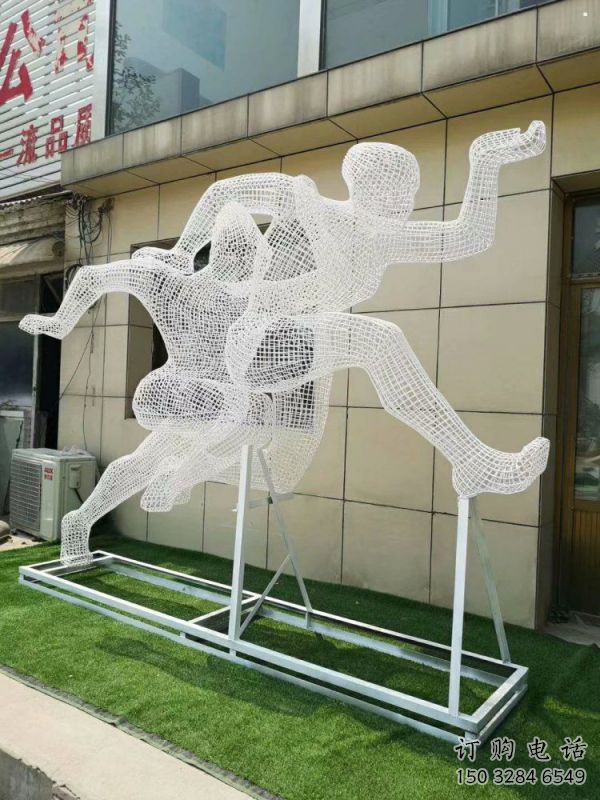 鏤空健兒雕塑制造，校園雕塑，金屬鐵藝人物雕塑展品