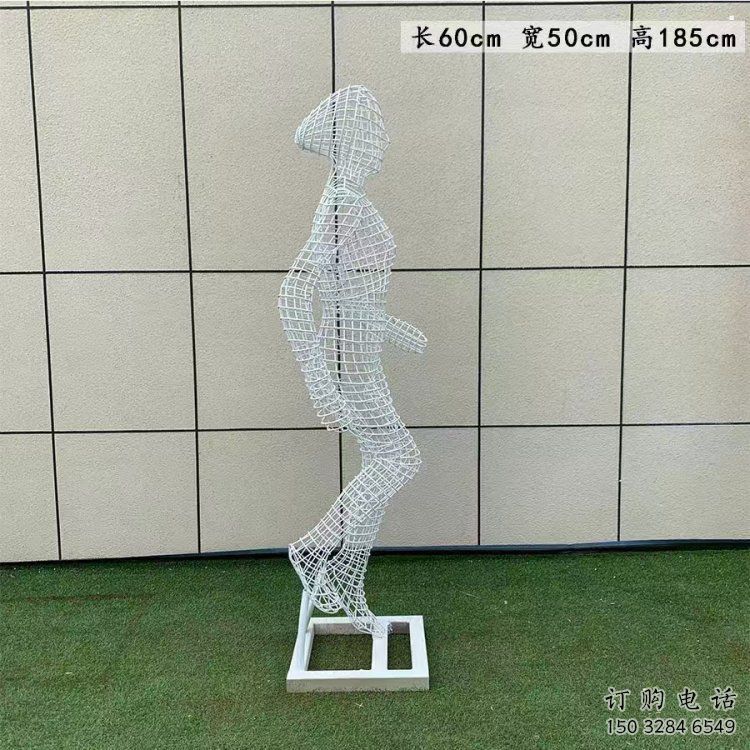 鏤空體育雕塑供求，編織雕塑，鐵藝健兒人物雕塑制造商