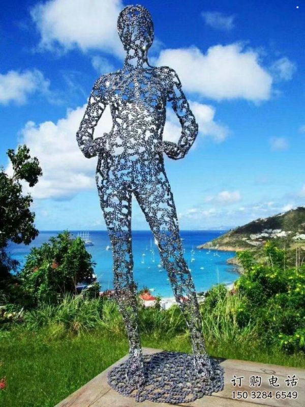 鏤空人物雕塑工廠選用，街道標識，鐵藝字母人物雕塑