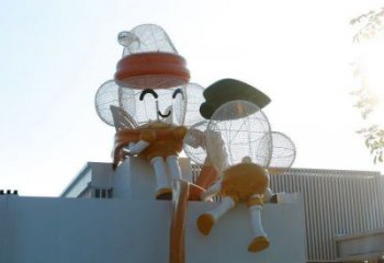 鏤空卡通雕塑服務商，美陳雕塑，鐵藝卡通雕塑訂做廠家