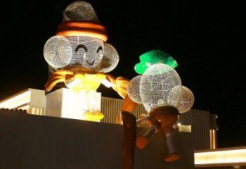 鏤空卡通雕塑精選，美陳雕塑，鍛鋼鐵藝卡通雕塑通用