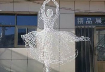 鏤空舞者雕塑承接，城市裝飾，大型鐵藝跳舞雕塑公司