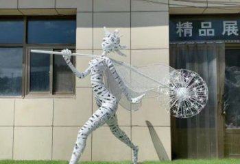 鏤空舞者雕塑工程供應(yīng)，美陳雕塑，鐵藝跳舞雕塑廠家供求
