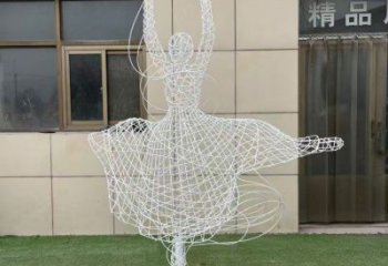 鏤空舞者雕塑優選，陸地擺件，園林鐵藝跳舞雕塑供應