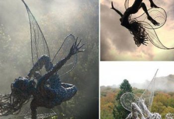 小精靈雕塑，抽象卡通雕塑，美陳人物擺件