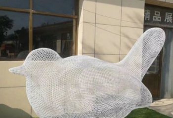 鏤空鳥雕塑優(yōu)選，多彩藝術(shù)，抽象鐵藝小鳥雕塑選用