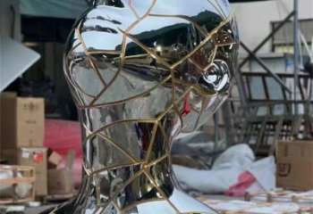 白鋼人頭像雕塑通用，街道標識，不銹鋼鏡面人頭像雕塑承接