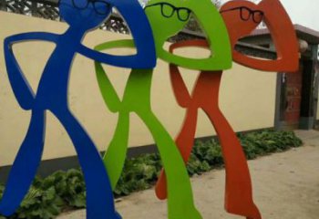 抽象體育雕塑觀賞型，露天雕塑，鋼結(jié)構(gòu)鐵藝人物雕塑訂做