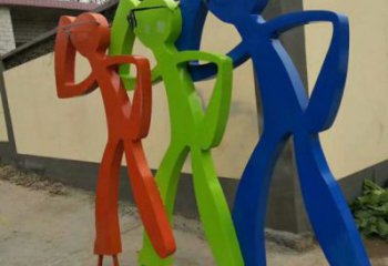 大型鏤空體育雕塑公司，花園小品，鐵藝人物雕塑提供