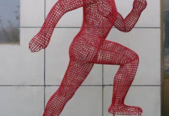 鏤空體育雕塑選用，美陳雕塑，抽象鐵藝人物雕塑標(biāo)準(zhǔn)