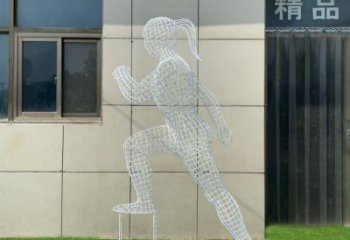 鏤空運動員雕塑通用，陸地擺件，編織人物雕塑制作優(yōu)選