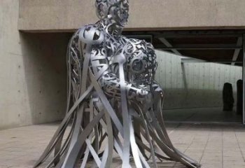 公園字母人物雕塑，噴砂發光雕塑，鑄銅工藝