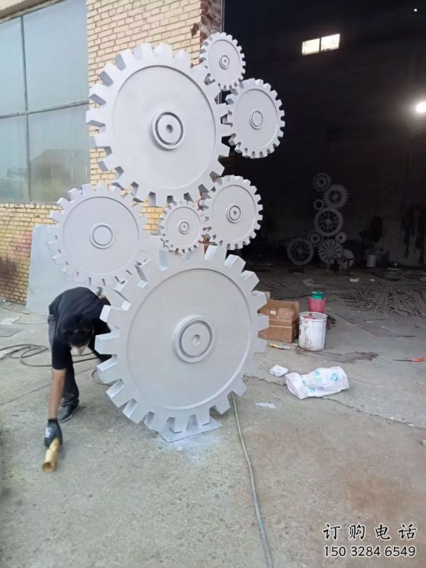 抽象齒輪雕塑