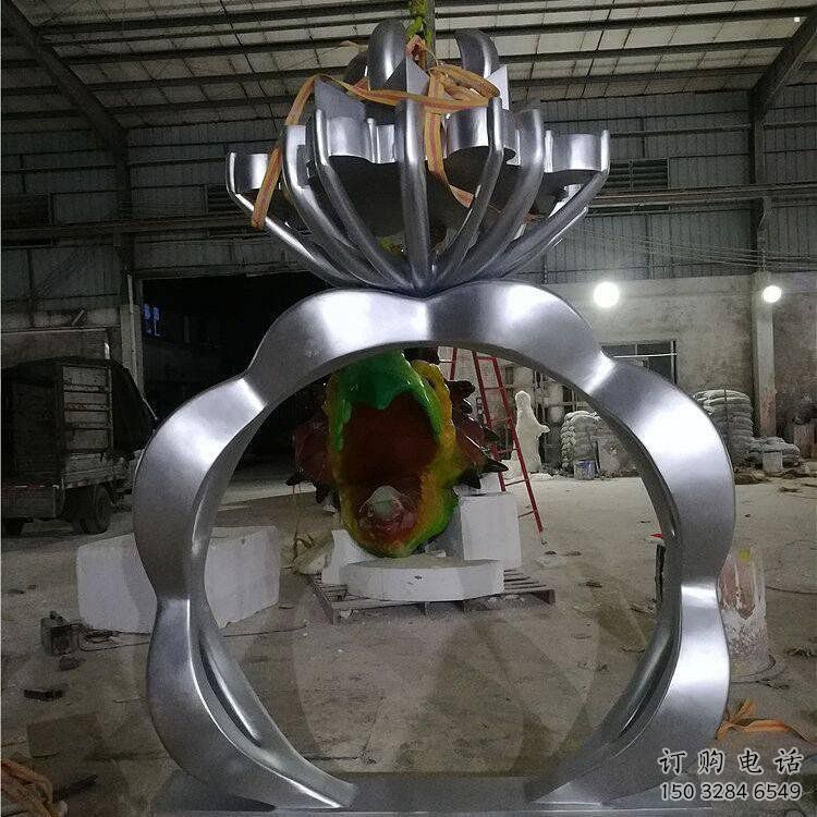 現代鉆戒雕塑定制，中式工藝，鉆戒雕塑造型優價