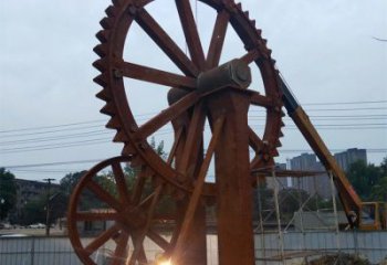 大型水車雕塑
