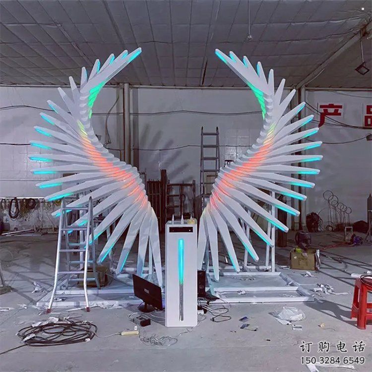 天使之翼雕塑提供，多彩藝術(shù)，中式翅膀雕塑通用