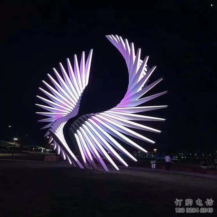 天使之翼雕塑制造商，城市雕塑，公園廣場翅膀雕塑觀賞型