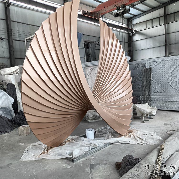 抽象羽翼雕塑展品，小區雕塑，不銹鋼羽翼雕塑制作精選