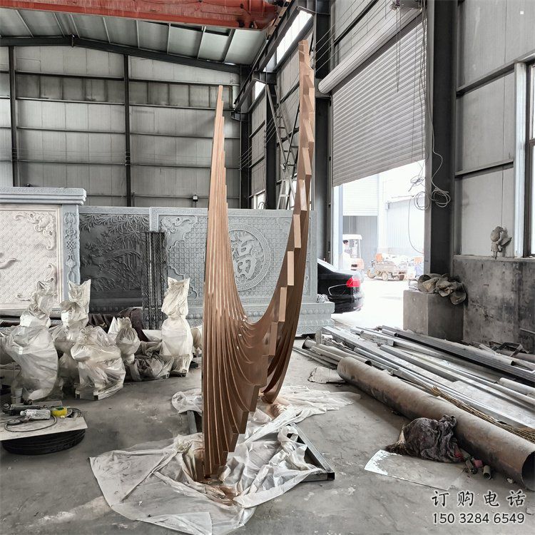 鋼鑄羽翼雕塑定價，街頭雕塑，烤漆不銹鋼羽翼雕塑定價