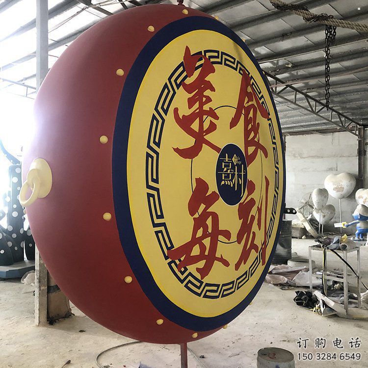 鑼鼓雕塑展品，公園小品，城市不銹鋼鑼鼓雕塑供需