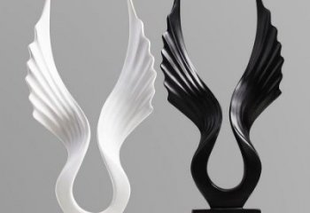 景區翅膀雕塑，公園歐式雕塑，鐵藝材質