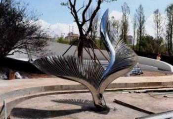 景觀鳥(niǎo)翅雕塑優(yōu)選，陸地?cái)[件，藝術(shù)不銹鋼鳥(niǎo)翅雕塑供應(yīng)