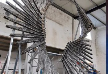 天使之翼雕塑供應，城區小品，抽象翅膀雕塑制造商